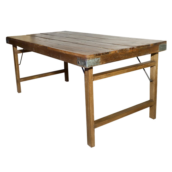 1.8m Vintage Folding Wood Table