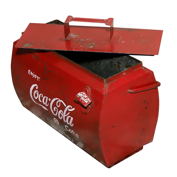 Vintage Coca-Cola Cooler Box with Handle