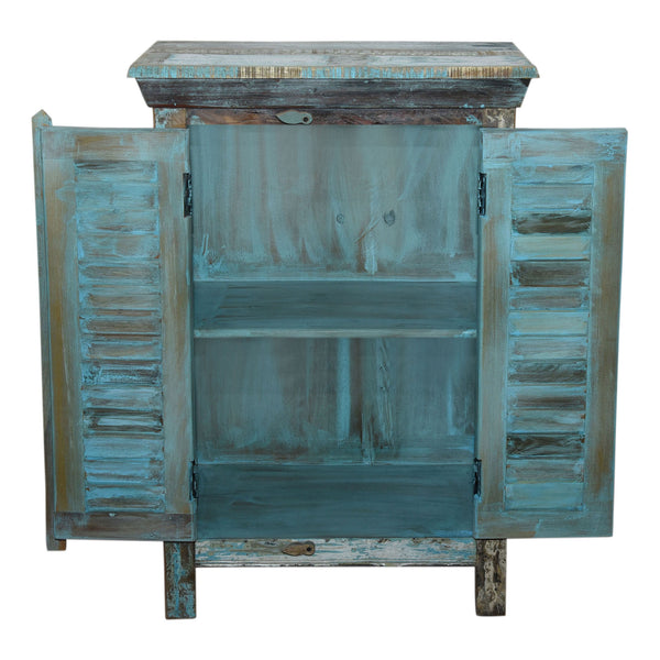 Marine Recycled 2 Louvered Door Cabinet