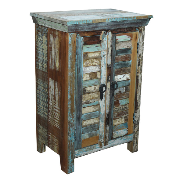 Marine Recycled 2 Louvered Door Cabinet