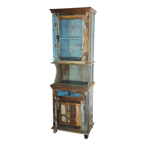 Marine Recycled Tall Glazed Display Cabinet