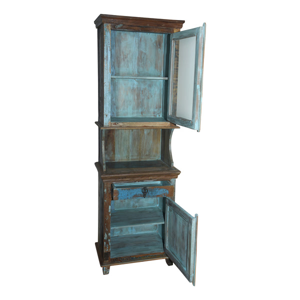 Marine Recycled Tall Glazed Display Cabinet