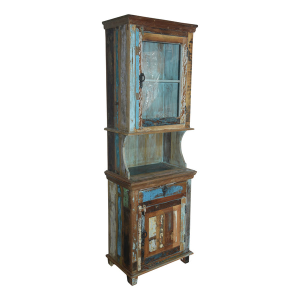 Marine Recycled Tall Glazed Display Cabinet