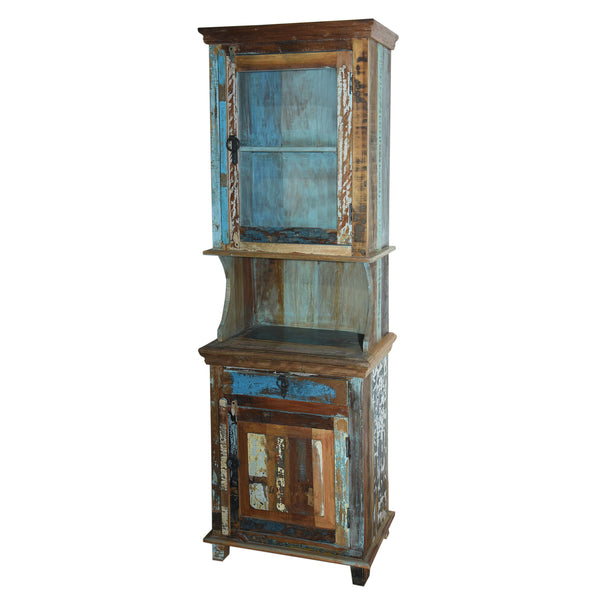 Marine Recycled Tall Glazed Display Cabinet