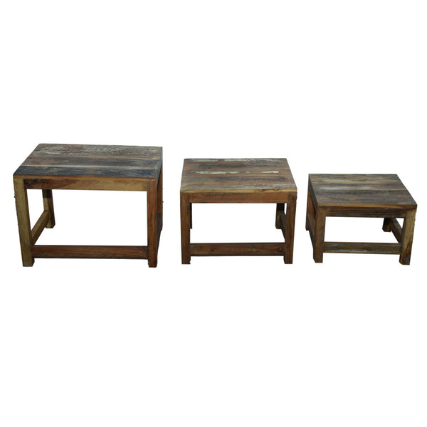 Marine Recycled Nest of 3 Tables