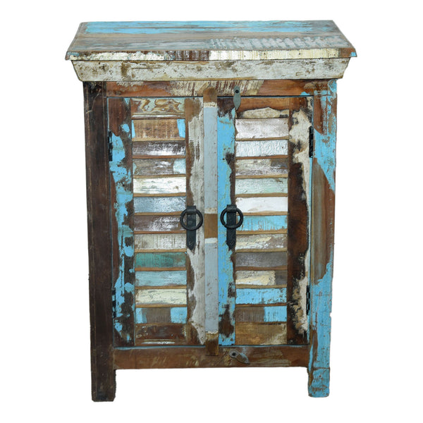 Marine Recycled 2 Louvered Door Cabinet