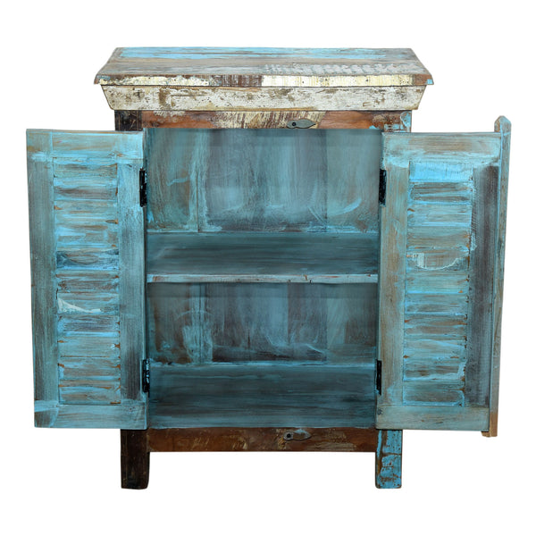Marine Recycled 2 Louvered Door Cabinet