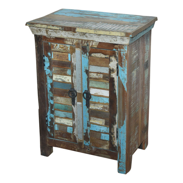 Marine Recycled 2 Louvered Door Cabinet