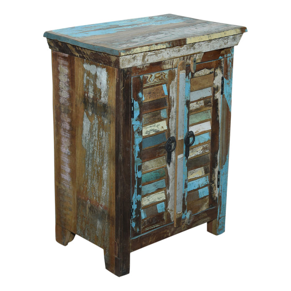 Marine Recycled 2 Louvered Door Cabinet