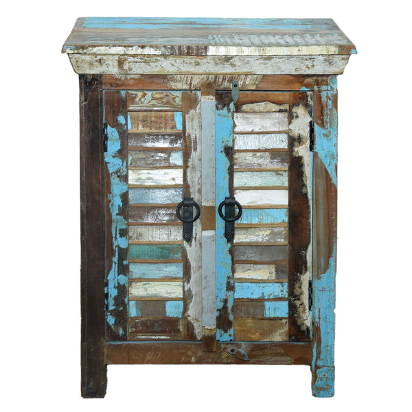 Marine Recycled 2 Louvered Door Cabinet