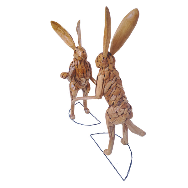 Pair of Boxing Hares