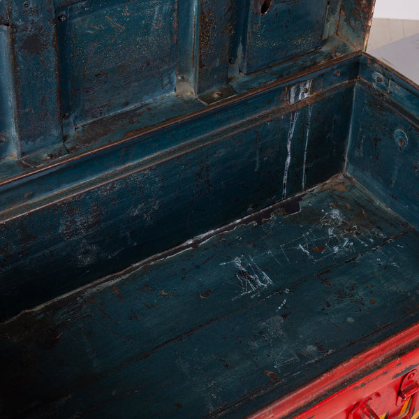Hand Painted Circus Iron Trunk