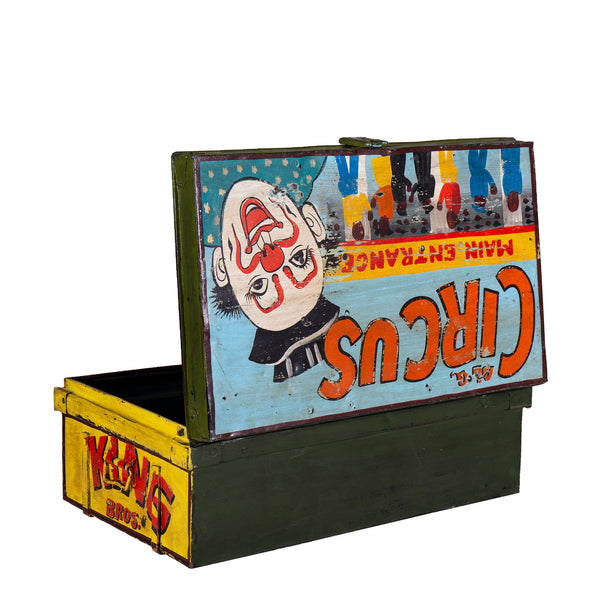 Hand Painted Circus Iron Trunk