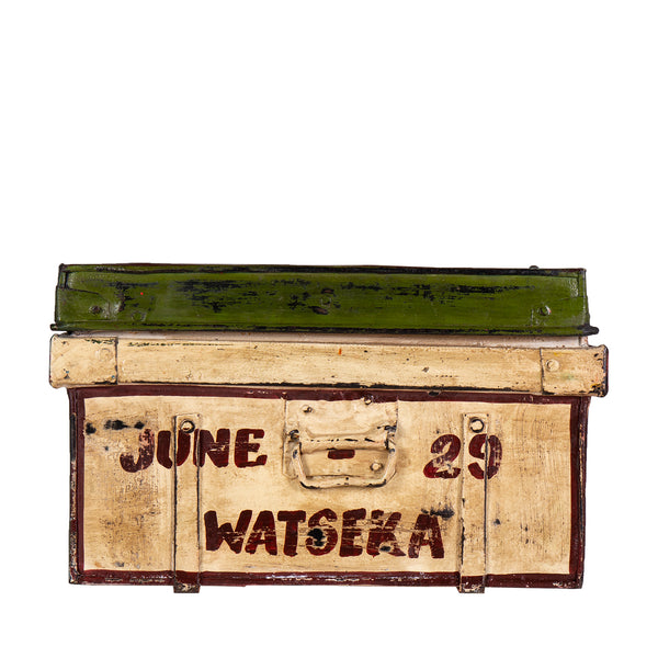 Hand Painted Circus Iron Trunk