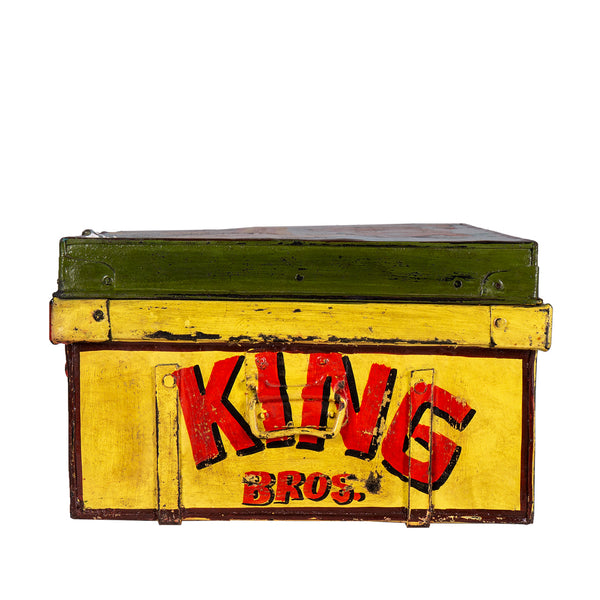 Hand Painted Circus Iron Trunk