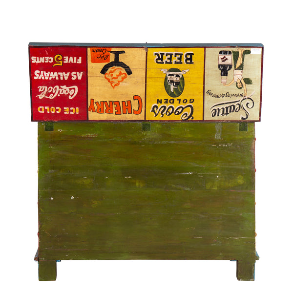 Hand Painted Vintage Ad Narrow Chest
