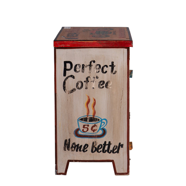 Hand Painted Vintage Bedside