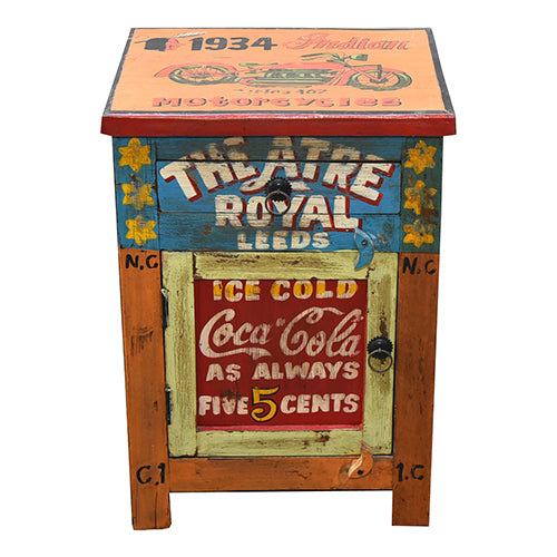 Hand Painted Vintage Bedside