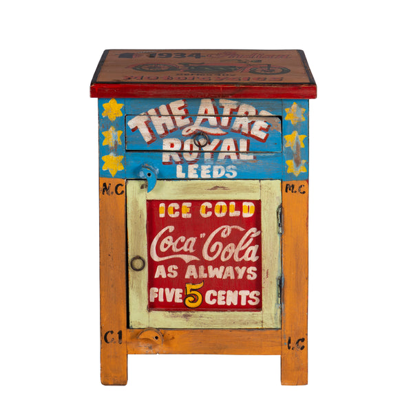 Hand Painted Vintage Bedside