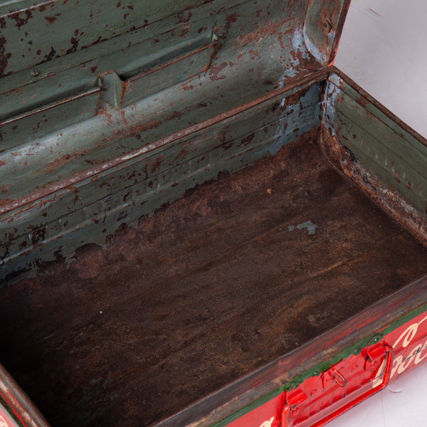 Hand Painted Iron Trunk Coca Cola