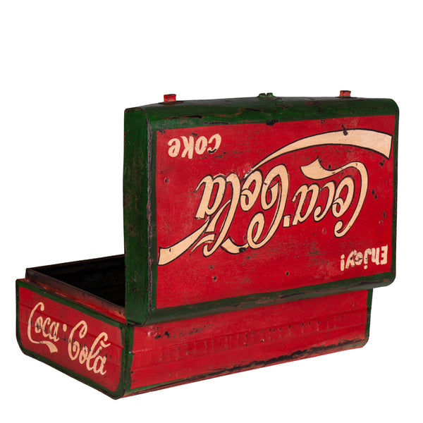 Hand Painted Iron Trunk Coca Cola