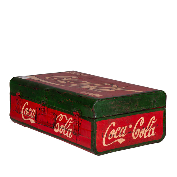 Hand Painted Iron Trunk Coca Cola