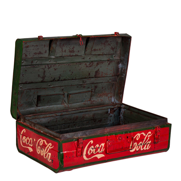 Hand Painted Iron Trunk Coca Cola