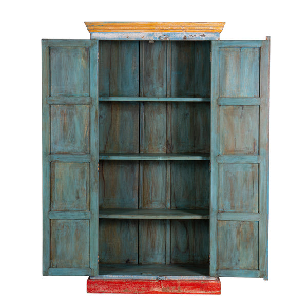 Hand Painted Tall Vintage Ad Cabinet