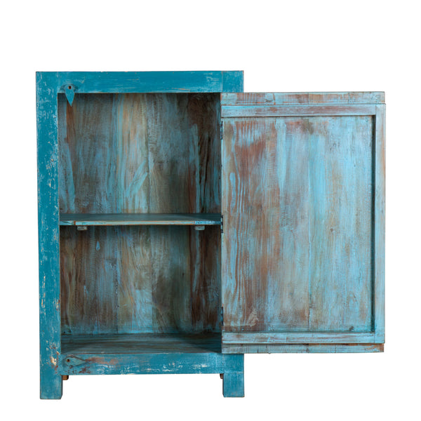 Hand Painted British Bulldog Narrow 1 Door Cabinet