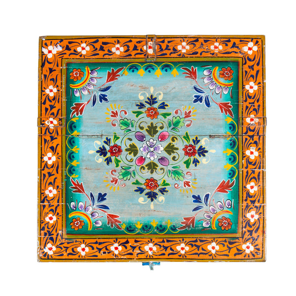 Vintage Hand Painted Coffee Table/ Storage Box