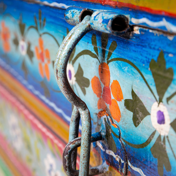 Vintage Hand Painted Coffee Table/ Storage Box