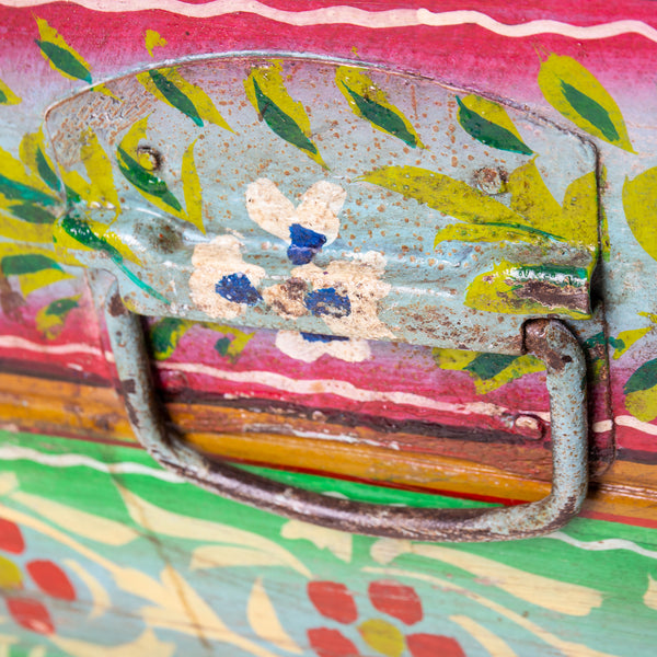 Vintage Hand Painted Coffee Table/ Storage Box
