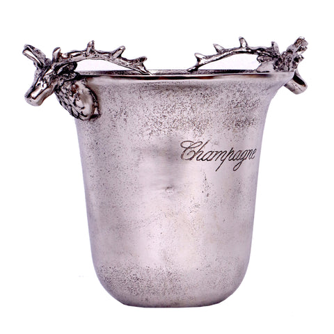 Large Rustic Wine/Champagne Cooler with Deer Handles 35cm