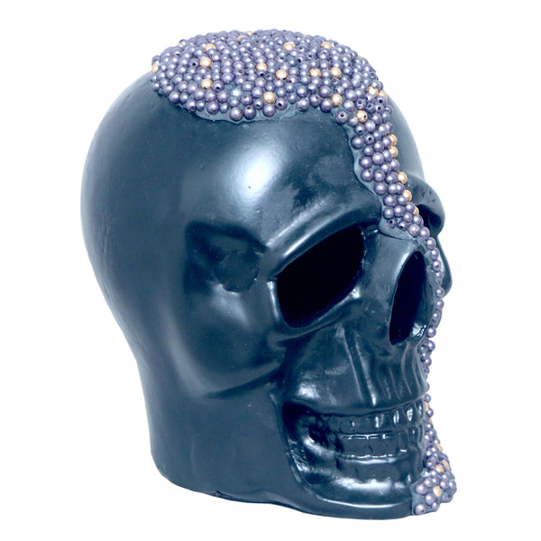 Black Skull with Pearl Detail