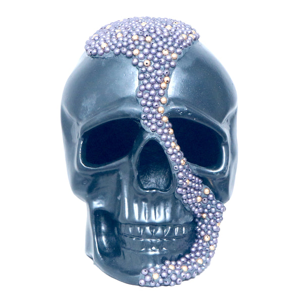 Black Skull with Pearl Detail