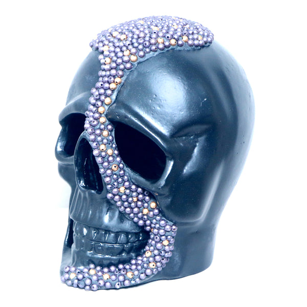 Black Skull with Pearl Detail