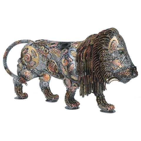 Recycled Half Lion Sculpture