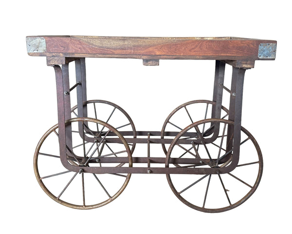 Iron and Wood Small Cart