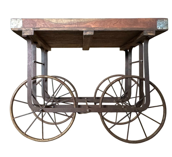 Iron and Wood Small Cart