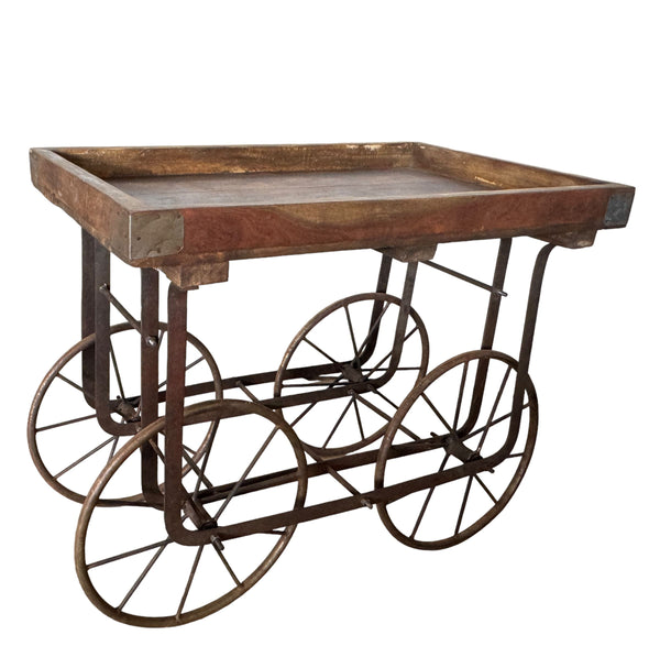 Iron and Wood Small Cart