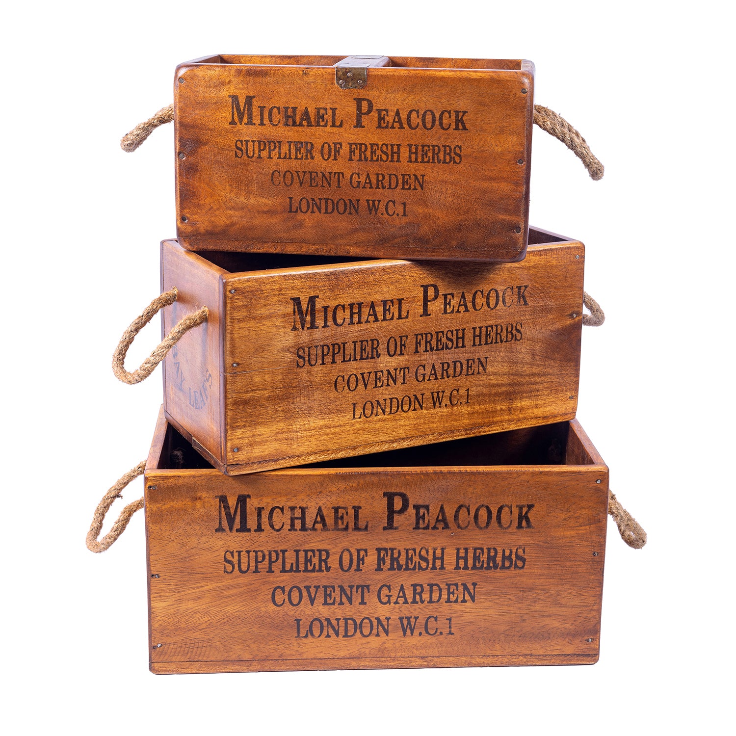 Set of 3 Rectangular Fish Boxes - Michael Peacock