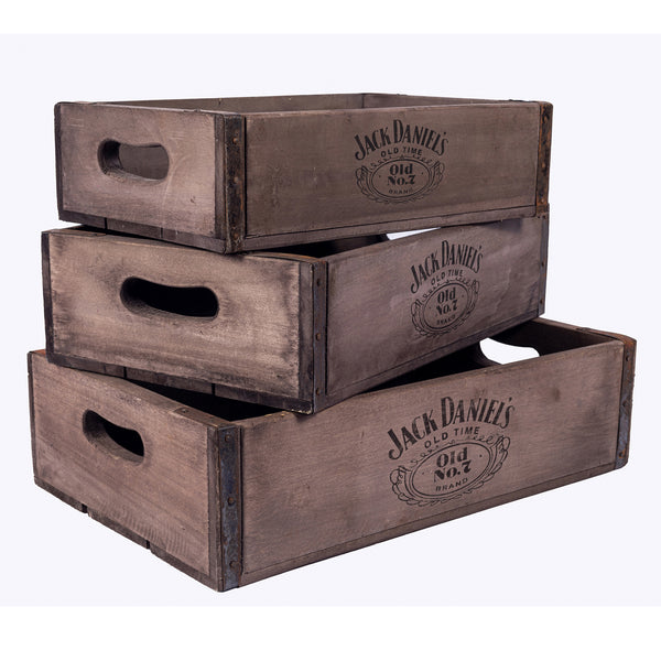 Set of 3 Nesting Boxes -Jack Daniels