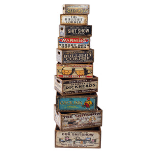 Set of 10 Nesting Rectangular Boxes - Pub Banter