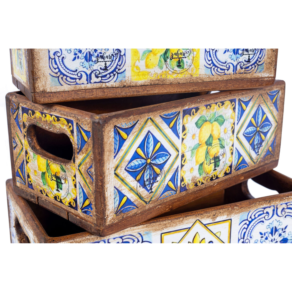 Set of 5 Nesting Shellfish Boxes - Amalfi Tile – Sarru Home