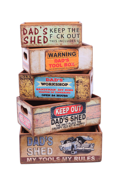 Set of 5 Shellfish Nesting Boxes - Dad