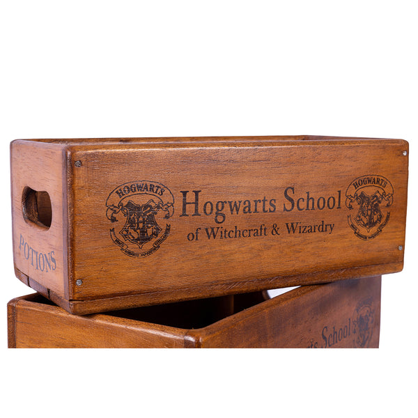 Set of 5 Nesting Shellfish Boxes - Hogwarts School with 2 Logos