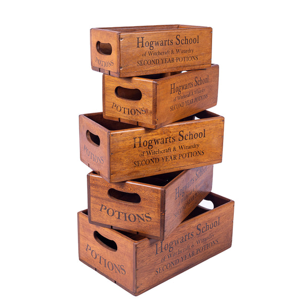 Set of 5 Nesting Shellfish Boxes - Hogwarts School