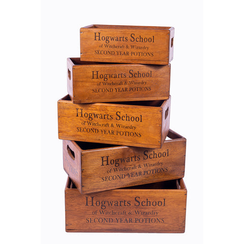 Set of 5 Nesting Shellfish Boxes - Hogwarts School