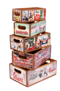 Set of 5 Shellfish Nesting Boxes - Lambretta