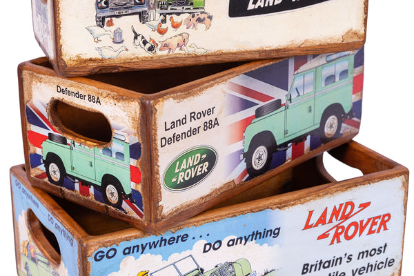 Set of 5 Shellfish Nesting Boxes - Land Rover Retro